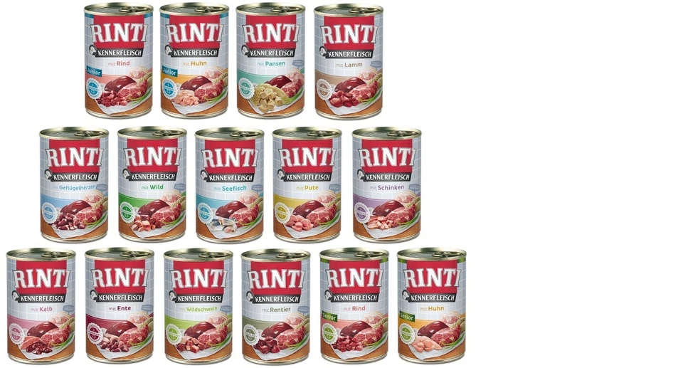 Rinti Kennerfleisch 40 x 400g Dosen - max. 5 Sorten frei wählbar