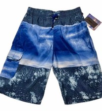 NBN Gear Swim Surf Trunks Board Shorts Boys Size XL 18/20 Blue NWT