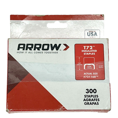 Arrow T72 Insulated Staples 300Count #72168 (SH)
