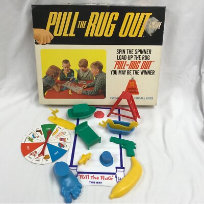 Vintage 1968 PULL THE RUG OUT Game by Schaper # 410 - COMPLETE - Excellent