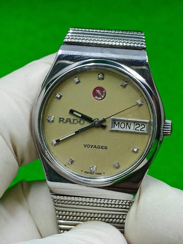 Reloj vintage RADO VOYAGER 17 joyas indicador automático día/fecha Foto 2 de 4