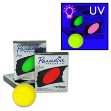 Mehron Paradise Makeup AQ Neon UV Glow Refill Size Face & Body Paint