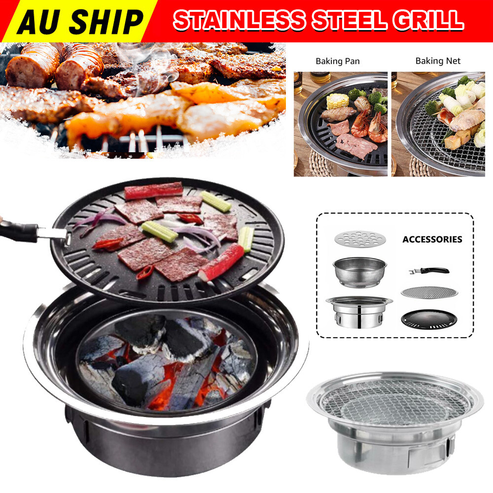 Portable Korean BBQ Grill Style Table Charcoal Camping Outdoor