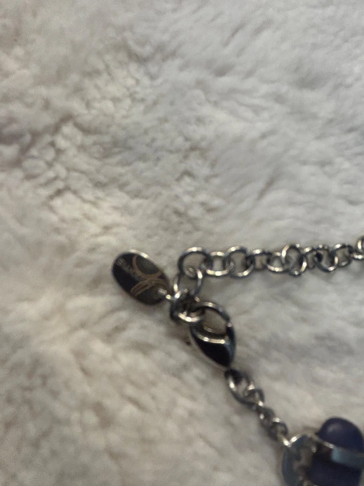 swatch bijoux bracelet stainless steel with dark blue stone accents  - Image 2 of 2