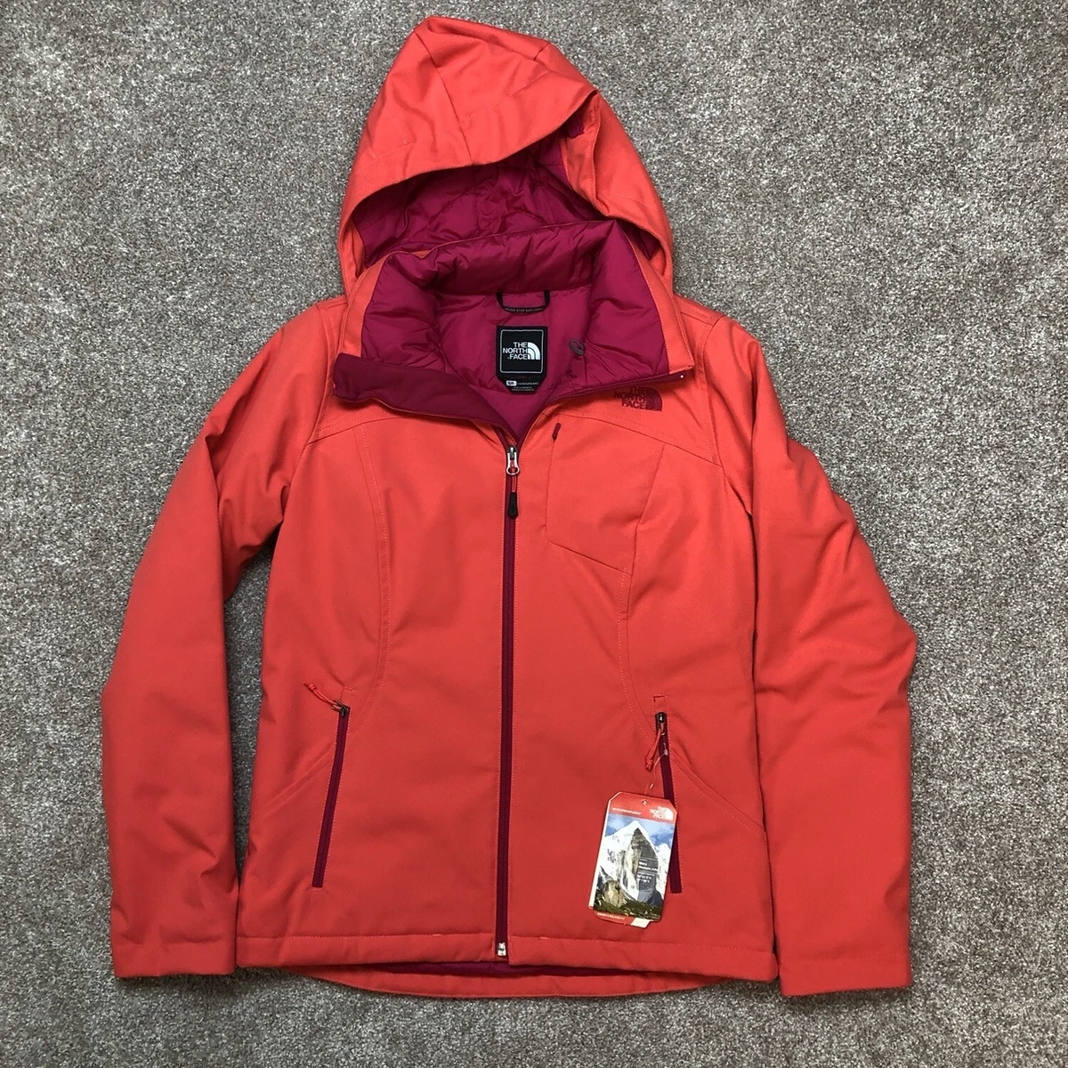 The North Face Women Apex Elevation Hooded Coat Jacket Pink Orange Small |  eBay