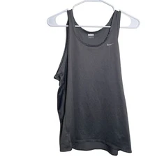 Nike Tank Top Women's Large Gray Sleeveless Solid Athletic Active Shirt Gym