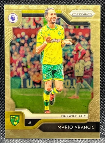 2019-20 Panini Prizm EPL =Mario Vrancic= POWER GOLD #'d /5 Norwich RARE!!
