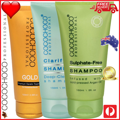    COCOCHOCO GOLD Keratin Treatment 100ml +Shampoo+Conditioner 150ml Beauty Hair