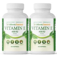 California Essentials Vitamin E 400IU Softgels, Immunity Boost Supplement CT 500
