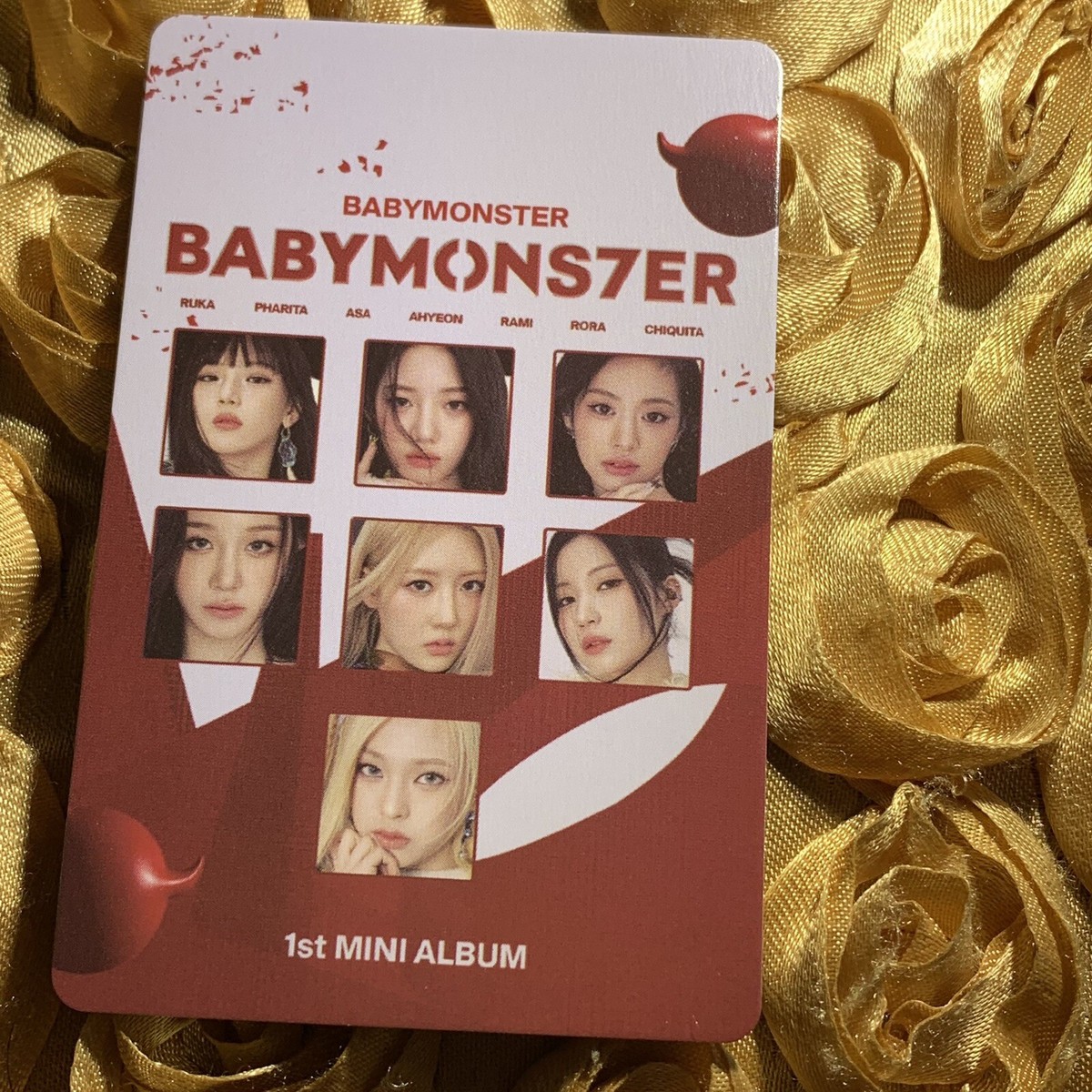 Ahyeon BABYMONSTER Red Devil Edition Celeb K-POP Girl Photo Card