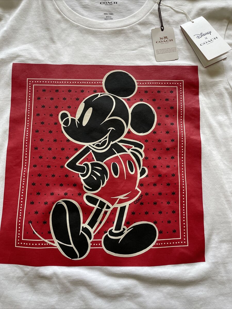 Coach x Disney collaboration Mickey Mouse White T-shirt size Coach x Disney collaboration Mickey Mouse White T-shirt size