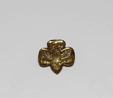GSA Eagle Lapel Pin - Vintage GS Girl Scouts Member Service Gold Tone Badge Pin