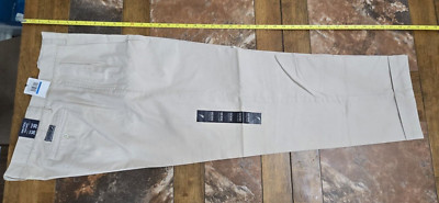 Nautica Mens True Stone Khaki Dress Pants Size 36 x 30  NWT  Pleat New with tags