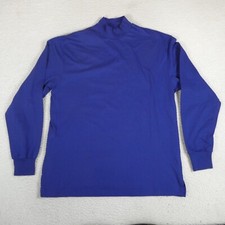 Vintage Lands' End Casual Shirt Mens Size L Made in USA Blue Long Sleeve