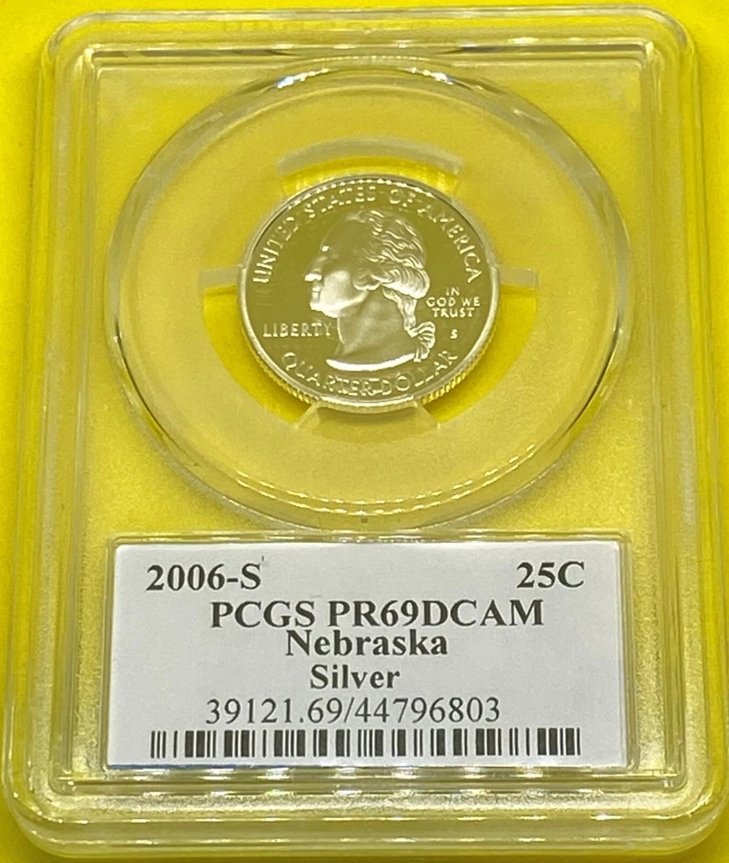 2006 S 25C Silver Nebraska Quarter PCGS PR69DCAM - Image 3 of 4