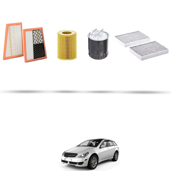 Hoffcar Set Service - 4 Filter FüR Mercedes Classe R (W251) 350 CDI Bluetec 15-image