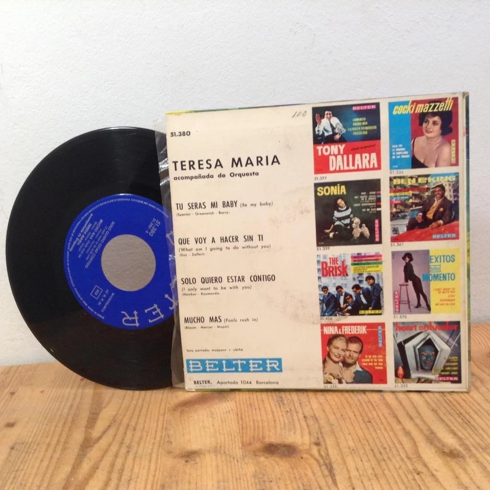 TERESA MARIA[BE MY BABY Spector~FOOLS RUSH]SPAIN POPCORN EP 45 Dusty Springfield - Image 2 of 4