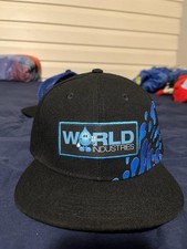 World Industries Black/Blue Men's Baseball Cap Snapback Hat One Size