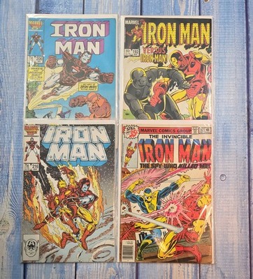 4 x Marvel comics Iron Man Comic Bundle #  206 216 192 117 (bagged and boarded)
