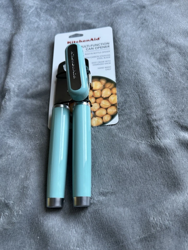 KitchenAid MULTIFUNCTION Carbon Steel Blade EASY CRANK CAN BOTTLE OPENER Aqua - Image 4 of 4