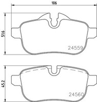 Bremsbelagsatz Scheibenbremse Hella Pagid 8DB 355 014-621 FüR Z4 Bmw E89 Sdrive
