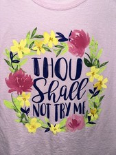 Pink Graphic TEE Shirt Women's Size LARGE