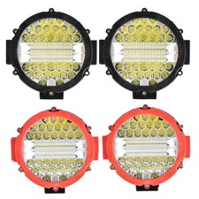 2PCS 7'' inch LED Light Bar 201W Round Driving Fog Lamp Combo DRL Offroad 4WD