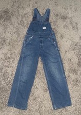 Vintage 70s Big Mac Bib Overalls Mens 31x29 Blue Denim Square Bak JC Penny