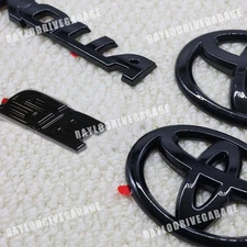 4PCS 2020 2021 2022 2023 2024 2025 FOR COROLLA SE GLOSS BLACK EMBLEM OVERLAY KIT