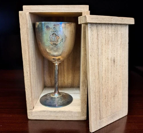 WW2 Imperial Japanese Navy Elite Award Cup – 1927 Showa 2 Silver Military Honor