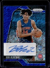 2024-25 Panini Prizm Bobi Klintman Rookie RC Blue Shimmer FOTL Auto #/25 Pistons