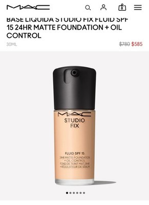 Mac Foundation Studio Fix Matte Foundation SPF 15 Shade C45 NEW