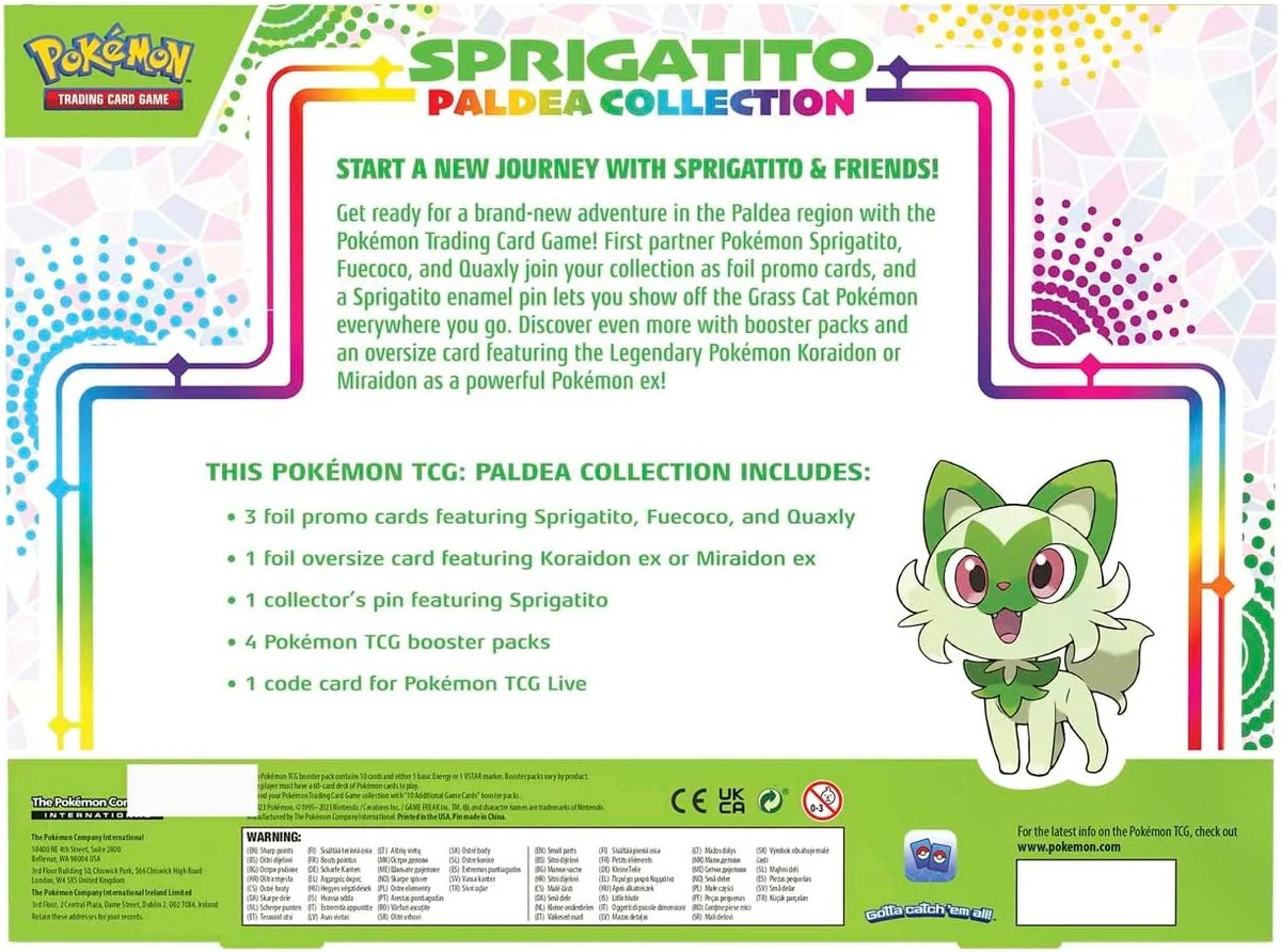 Pokemon TCG: Paldea Pin Collection - Sprigatito Pokemon TCG: Paldea Pin Collection - Sprigatito