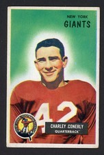 1955 Bowman CHARLIE CONERLY New York Giants #16 About EX Condition (2)