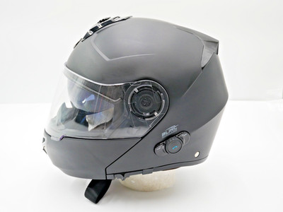 TORC T27B Modular Helmet with Integrated Blinc Bluetooth Flat Black Size Large