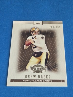 DREW BREES - 2007 TOPPS TRIPLE THREADS BASE SET CARD #4 SEPIA PARALLEL /639