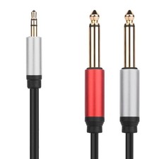 3.5mm to Dual 6.5mm 1/4 Inch Stereo Aux Cable Gold Plated 1.5M/1.8M/3M/5M — image 3
