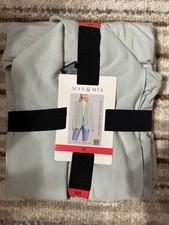 Max  Mia Womens Lightweight Drape Front Cardigan Color Green Size Medium NWT