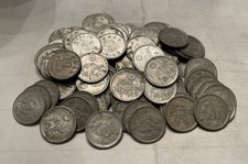 Lot of 100:  Dirty WWII JAPAN Japanese TEN SEN Circulated Coins (1946 Only)