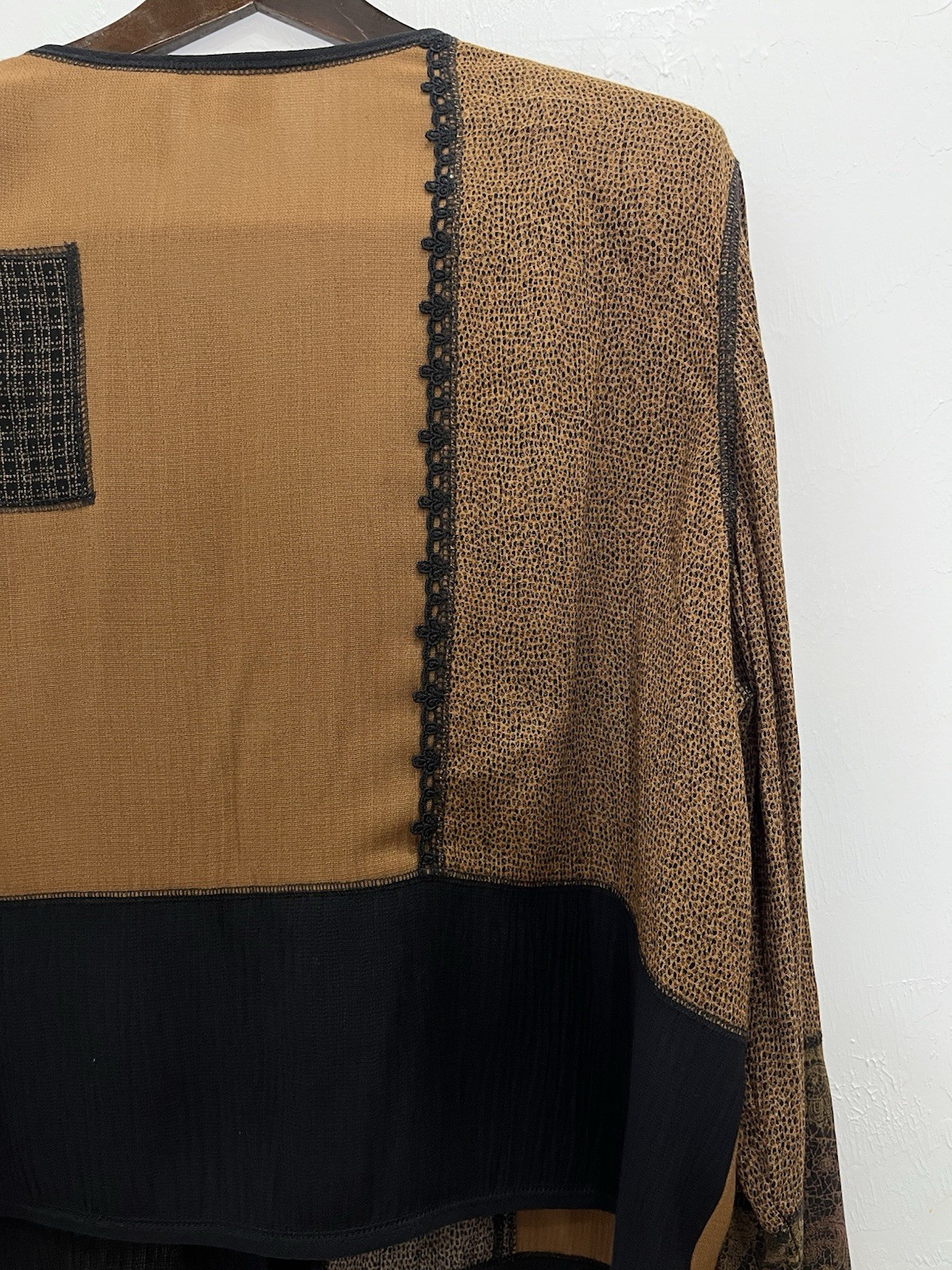 Koret Petites XL Patchwork Jacket Brown Black Flo… - image 14