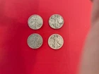US 90% Silver Coin Lot, 4 Walking Liberty half dollars