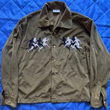 Carne Bollente Corduroy Emboidered Greek Shirt Pagan French Dries Agnes Yohji 