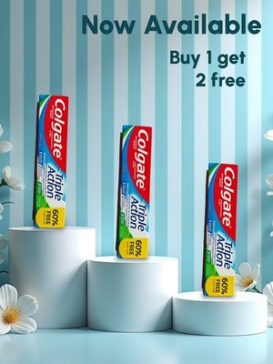 Colgate Triple Action Toothpaste Bundle 3-Pack   Deep Clean & Fresh Smile
