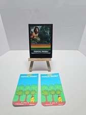 TROPICAL TROUBLE w/ 2 Overlays (Intellivision 1983) Game Cartridge Imagic VGC