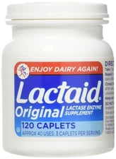 LACTAID Original Caplets 120 ea Pack of 3