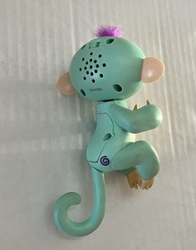 WowWee Fingerlings Baby Monkey Turquoise Interactive Sound Motion Touch Toy