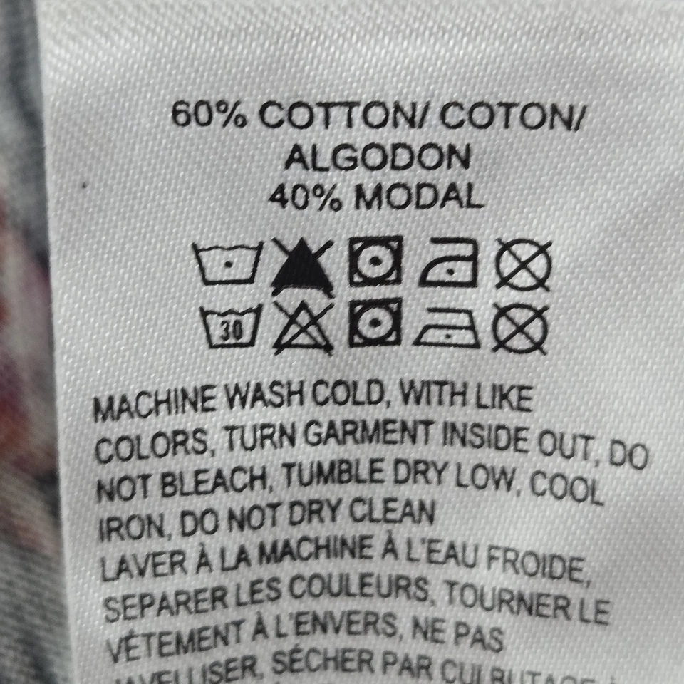 Lucky Brand Women Shirt 2X Pink Geometric V-Neck Pullover - Image 3 of 4