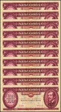 Hungary 100 Forint, 1957-1989, P-171c, Used X 10 PCS