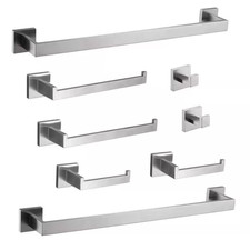 8-Piece Bathroom Hardware Set, Brushed Nickel