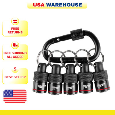 5-Piece Hex Bit Holder with Carabiner